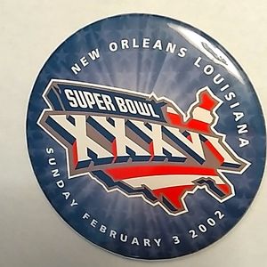 Super Bowl XXXVI Pinback.